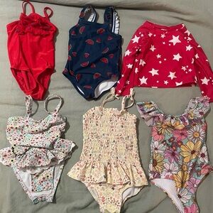 Floral Ruffle Kids One Piece Swimsuit